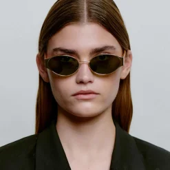 A. Kjærbede Bella Solbrille Gold Burnt Amber