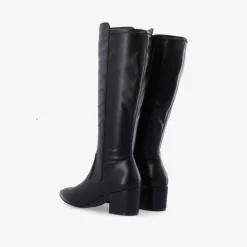 Bianco Biadevived Stretch Knee High Boot Smooth Black W