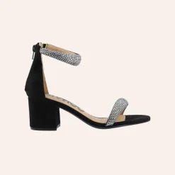 Bianco Bialisbon Rhinestone Faux Suede Black W