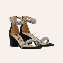 Bianco Bialisbon Rhinestone Faux Suede Black W