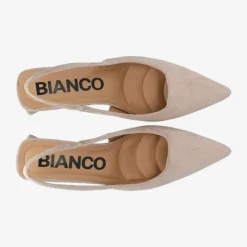 Bianco Biamaralyn Slingback Faux Suede Nougat W
