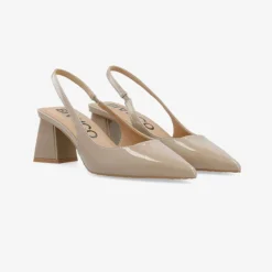 Bianco Biamaralyn Slingback Patent Nougat W