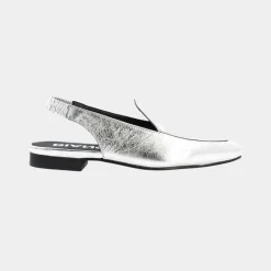 Bianco Biatracey Slingback Metallic Leather Silver W