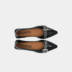 Bianco Biavictoria Bucklet Ballet Flat Black W