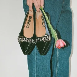 Bianco Biavictoria Bucklet Ballet Flat Black W