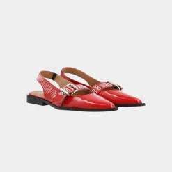 Bianco Biavictoria Single Buckle Slingback Red W