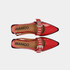 Bianco Biavictoria Single Buckle Slingback Red W