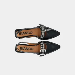 Bianco Biavictoria Single Buckle Slingback Black W