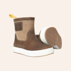Boat Boot Lowcut Canvas Leather Brown Uni