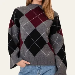 BYIC BoletteIC Pullover Grey Argyle