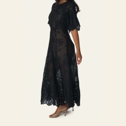 BYIC ElinorIC Lace Long Dress Vintage Black