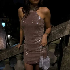 BYIC EmilyIC Top Light Brown Sequin