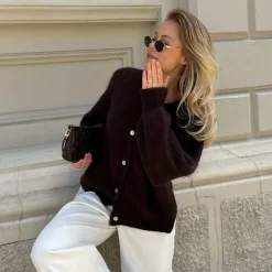 BYIC Idaic Cardigan Dark Brown