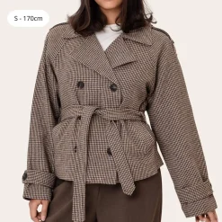 BYIC VeraIC Trenchcoat Brown Checks