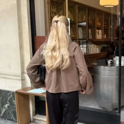 BYICA Avaic Short Trenchcoat Dark Brown