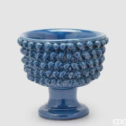 EDG H24 Vaso Fenice Picna Ciotola Con Piede Blue