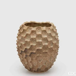 EDG Vaso Chakra Scaglie H.30 D.26 Hazelnut