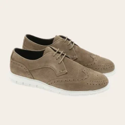 Gregers Sport Brogue Light Brown Suede M