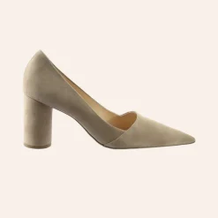 Høgl Pumps Semsket Skinn Taupe W