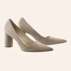 Høgl Pumps Semsket Skinn Taupe W