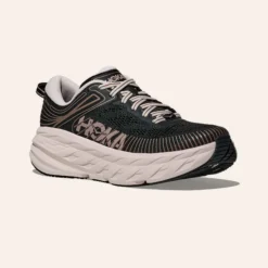 HOKA Bondi 7 Black/Rose Cream W
