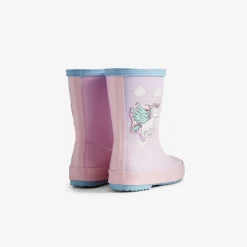 Hunter Kids First Unicorn Print Boot Blue Frost/Parfait Pink