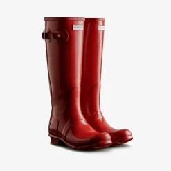 Hunter Original Tall Gloss Boots Military Red