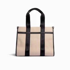 Jim RIckey Cali Tote Fabric Offwhite Black
