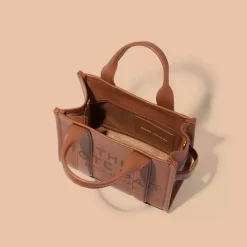 Marc Jacobs Leather Small Tote Bag Argan Oil