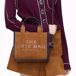 Marc Jacobs The Small Tote Suede Leather Blocked Copper