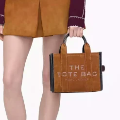 Marc Jacobs The Small Tote Suede Leather Blocked Copper