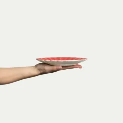 Mateus Oyster Plate 20cm Red Painted