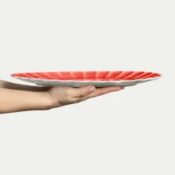 Mateus Oyster Platter 35*30cm Red Painted