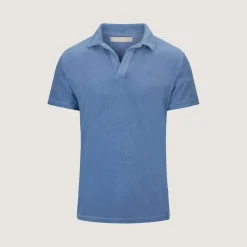 Monel Marius Terry Polo Indigo Blue