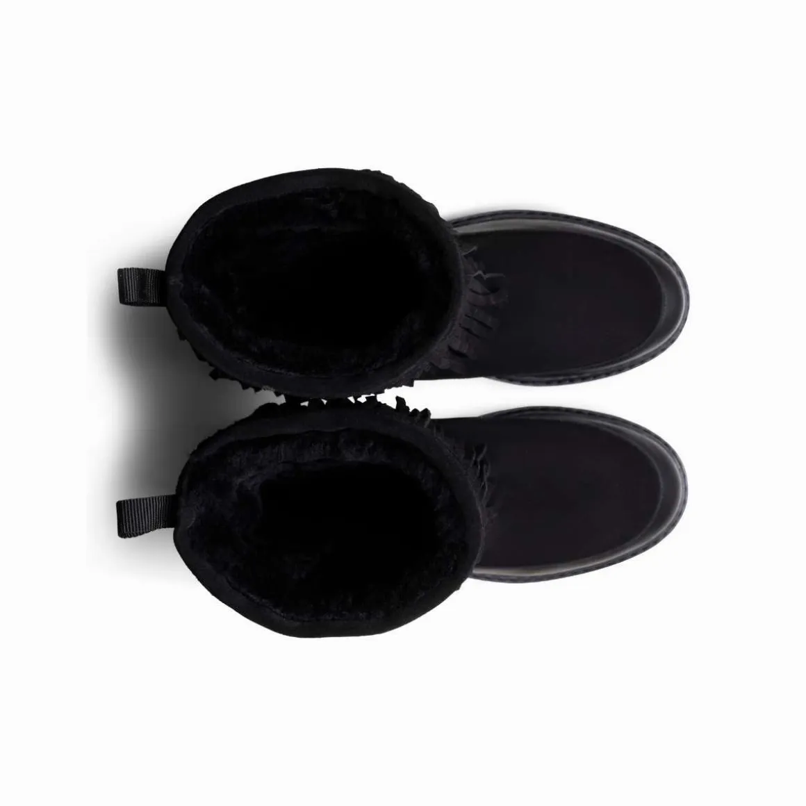 Mono Tag Boot Fringes Leather/Suede Black W