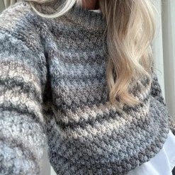 Noella Gio Knit Sweater Light Grey Mix