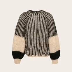 Noella Liana Knit Cardigan Cream/Black
