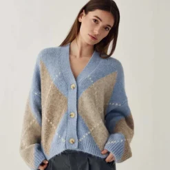 Noella N-Laiana Knit Cardigan Sky Blue Mix