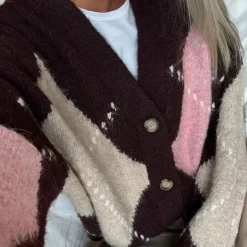 Noella N-Laiana Knit Cardigan Winetasting Mix