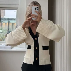 Noella N-Lenyxette Knit Cardigan White