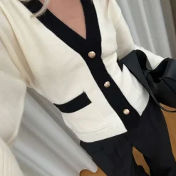 Noella N-Lenyxette Knit Cardigan White