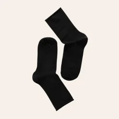 Note Woman Bamboo Roll Top Black 36-41