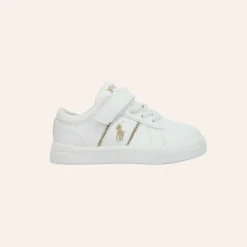 Ralph Lauren Frazier II White Smooth/Gold glitter Baby