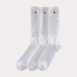 Ralph Lauren Rib Crew 3-Pack White