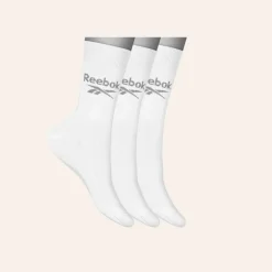 Reebok Socks Crew White 3 Pack Uni