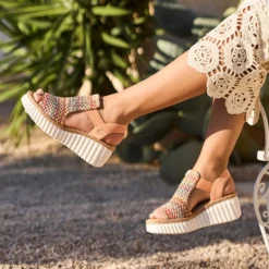 Rieker Kilehælsandal Multi Aprikos W