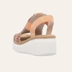 Rieker Kilehælsandal Multi Aprikos W