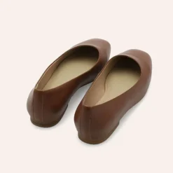 Roberto Rosso Trieste Ballerina Leather Cognac