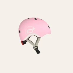 Scoot & Ride Sykkelhjelm 45-51cm m/LED Rose