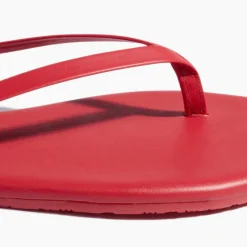 TKEES Solids Flip Flops Red